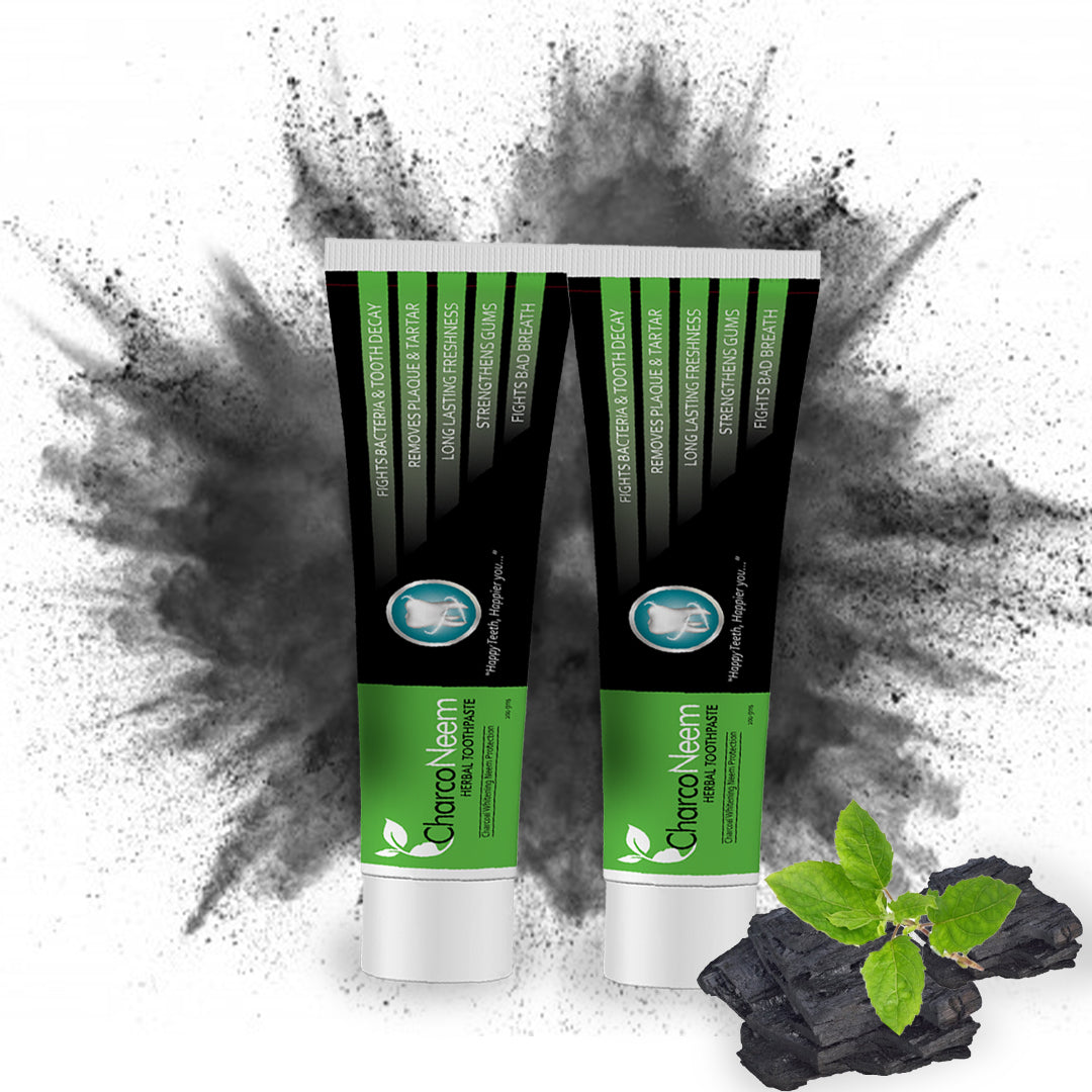 CharcoNeem Charcoal & Neem Toothpaste With Coconut oil Extract - Combo