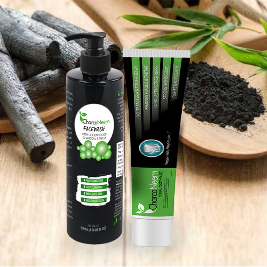 CharcoNeem Toothpaste & Facewash Combo