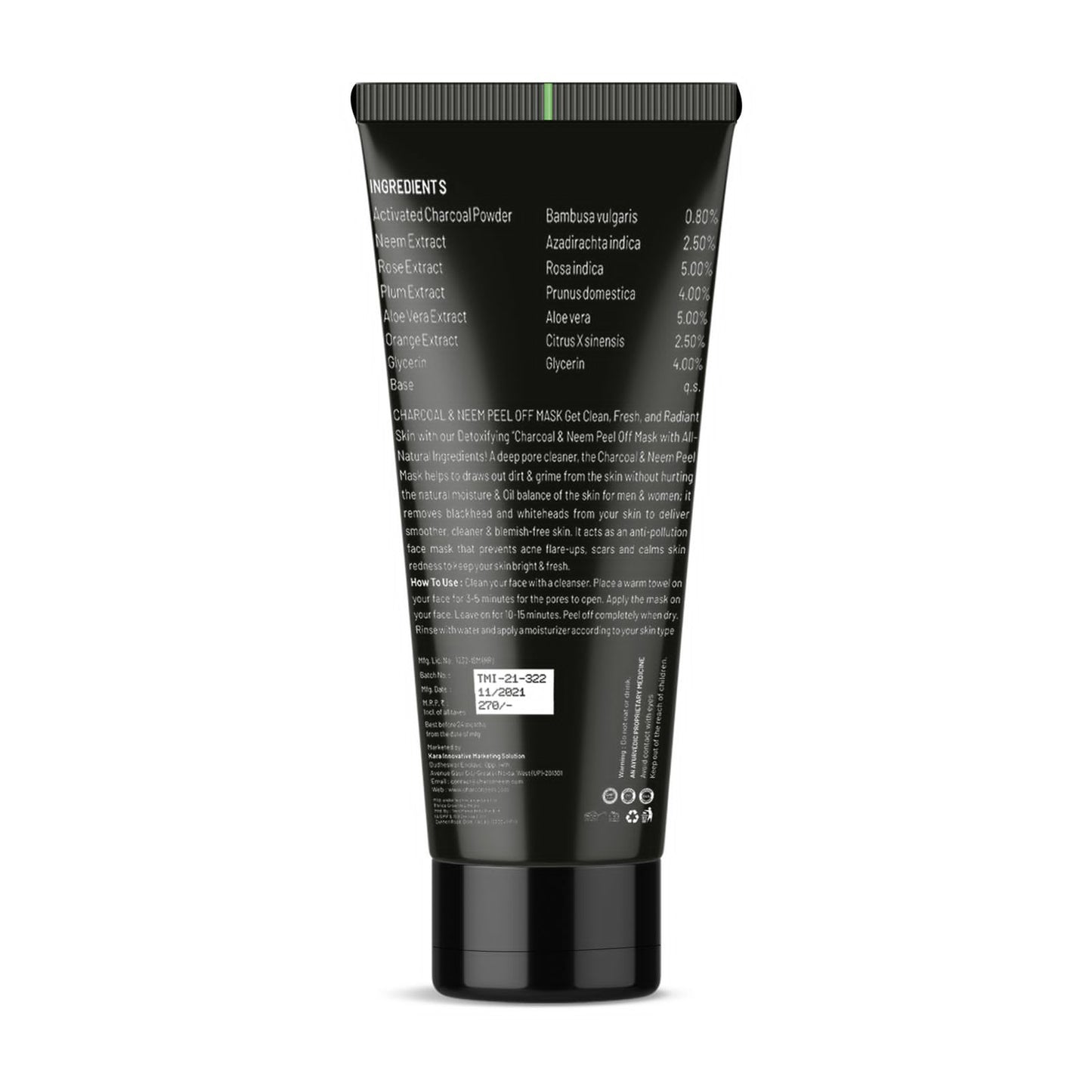 CharcoNeem Charcoal Acne Face Scrub  With Neem Extract And  Natural Charcoal Helps Prevent Breakouts and Absorb Oil for Deep Pore Cleansing 100 ml